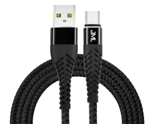 Kabel USB JML CD-110 USB C 2A 1 m czarny