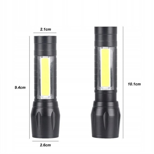 Latarka klasyczna taktyczna mini 9cm LED