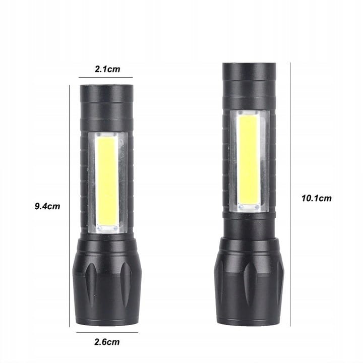 Latarka klasyczna taktyczna mini 9cm LED