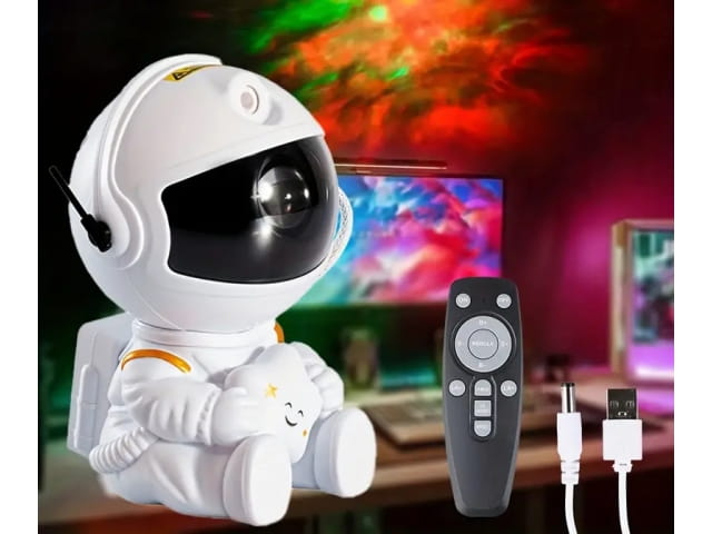 Projektor gwiazd nieba LED Lampka nocna Astronauta